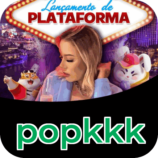 Interface do aplicativo popkkk mostrando jogos disponíveis no iOS e Android